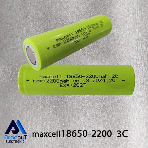 باتری لیتیوم یون maxcell 18650 -2200mAh 3c - Image 1