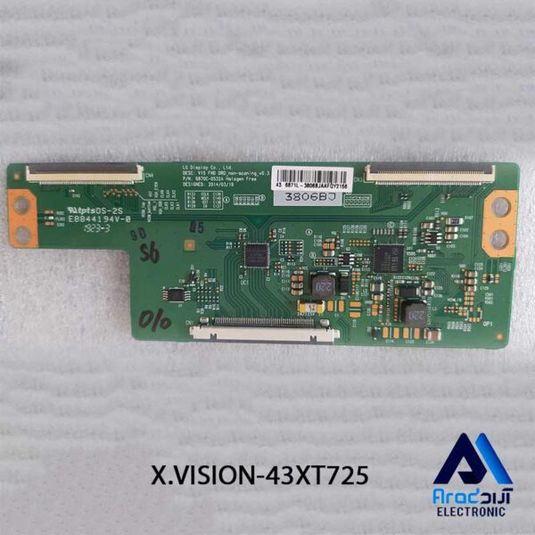 برد تیکان تلویزیون ایکس ویژن 43XT725