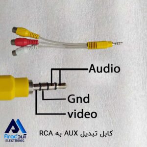 کابل تبدیل جک 3.5 میلی متری به مادگی RCA
