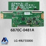 برد تیکان تلویزیون ال جی 49LF55000