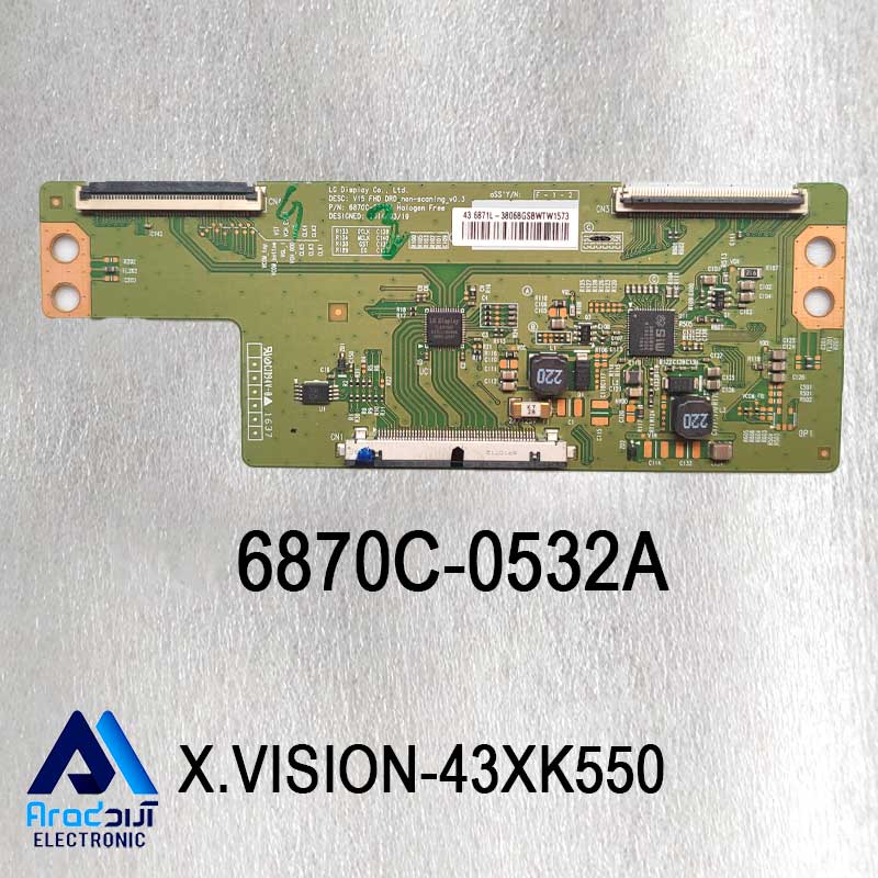 برد تیکان تلویزیون ایکس ویژن 43XK550