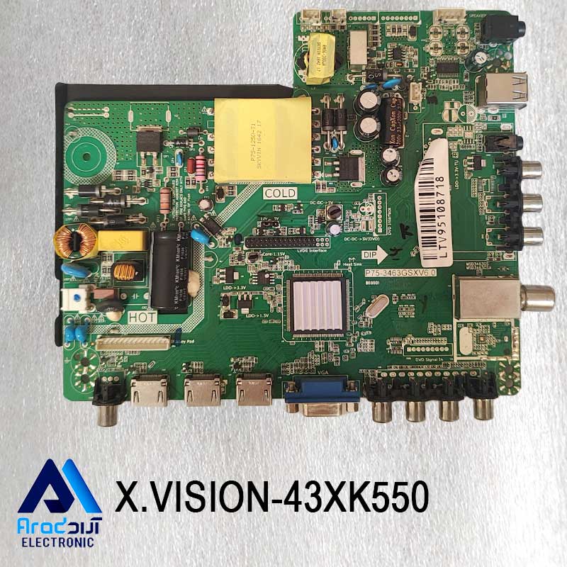 43XK550--mb مین برد تلویزیون ایکس ویژن 43XK550