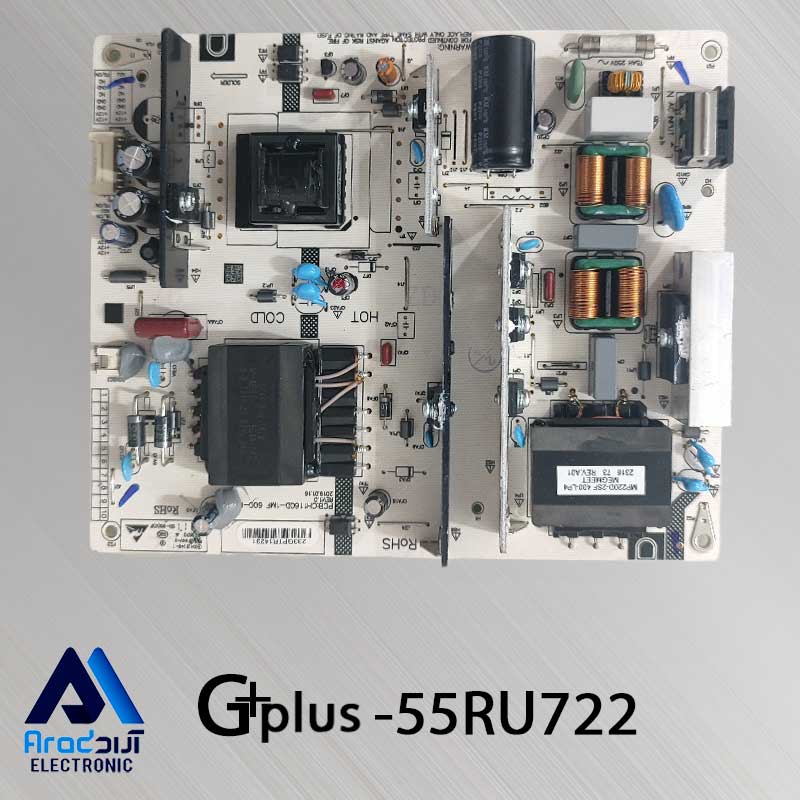 55RU722---POWER برد تغذیه تلویزیون جی پلاس 55RU722