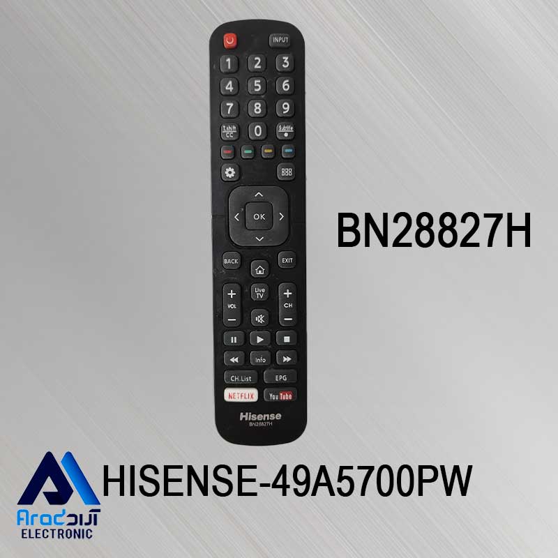 49A5700PW--BN28827H کنترل اصلی تلویزیون هایسنس 49A5700PW