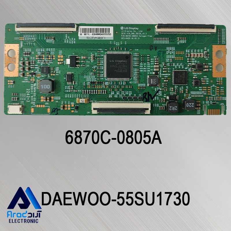 55SU1730---TCON برد تیکان تلویزیون دوو مدل 55SU1730