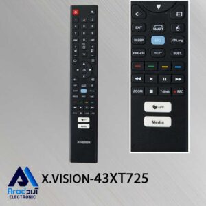 کنترل اصلی تلویزیون هوشمند ایکس ویژن 43XT725