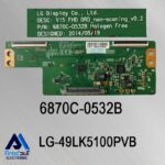 برد تیکان تلویزیون ال جی 49LK5100PVB 6870C-0532B