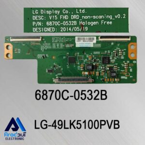 برد تیکان تلویزیون ال جی 49LK5100PVB 6870C-0532B