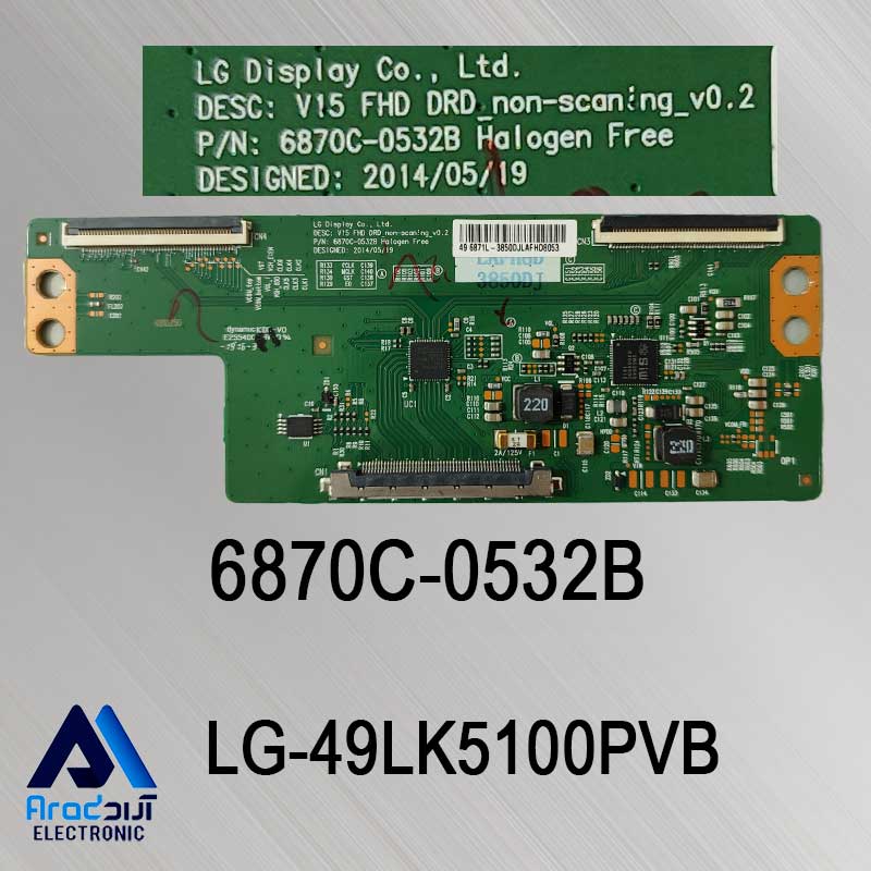 برد تیکان تلویزیون ال جی 49LK5100PVB 6870C-0532B