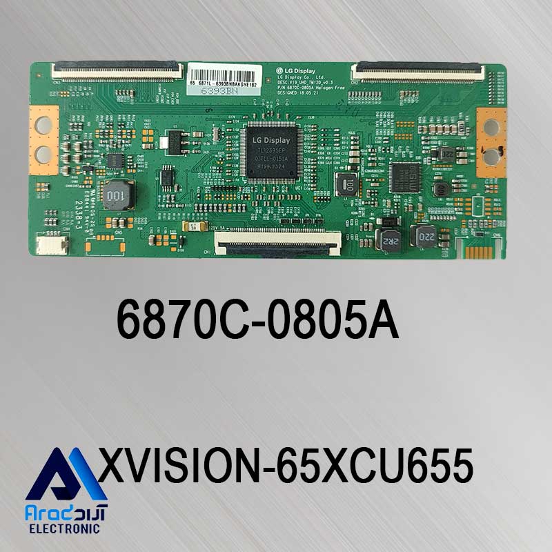 65XCU655--TCON برد تیکان تلویزیون ایکس ویژن 65XCU655